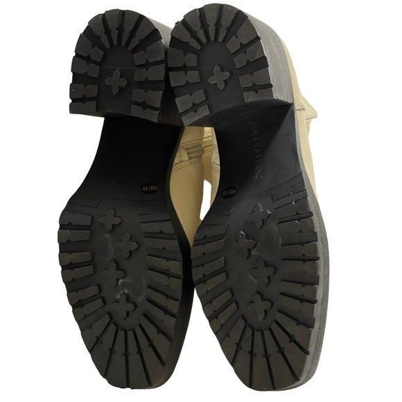 🎁SALE🎁LUCKY BRAND CREAM LEATHER LUG SOLE ANKLE BOOTS SZ 9 MED - Picture 11 of 14